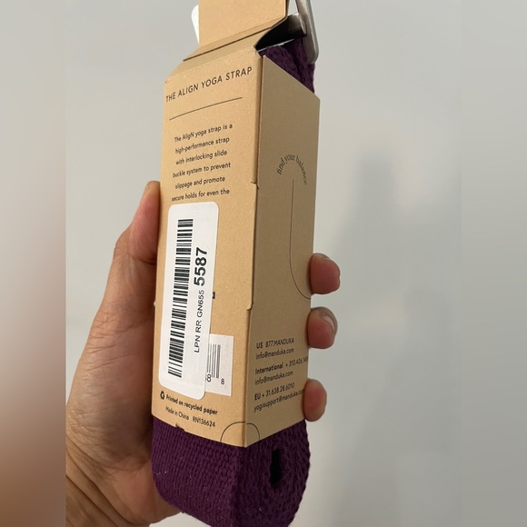 Manduka Align Yoga Strap Stretch Gym Workout Gymnastic Pose Strength Training - Picture 3 of 9